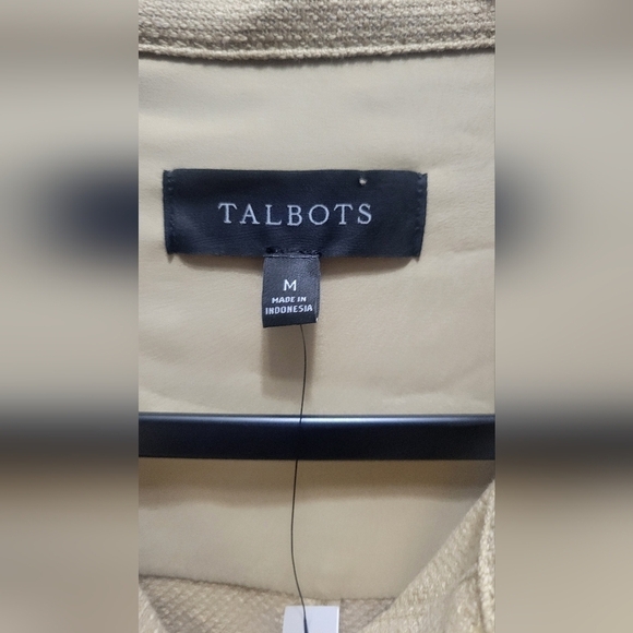 TALBOTS TEXTURED COTTON SHIRT JACKET NWT size M - Picture 5 of 9